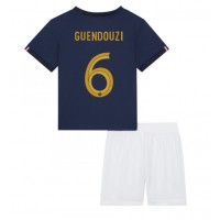 Frankrike Matteo Guendouzi #6 Hemmadräkt Barn VM 2022 Kortärmad (+ Korta byxor)